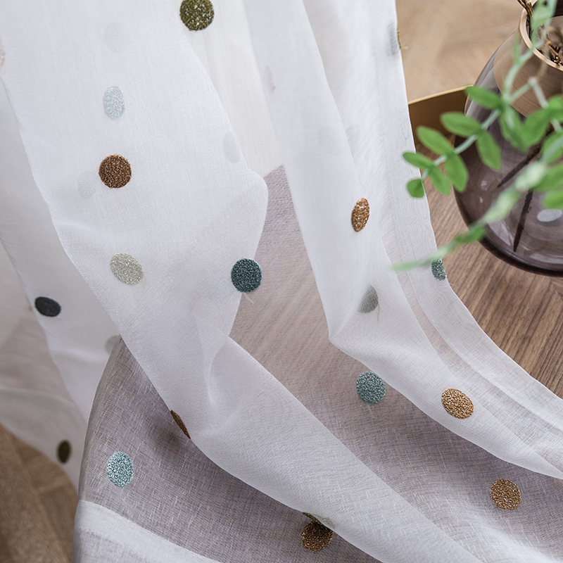 Colorful Circle Embroidery She - Baby Nursery Curtains ulasan dan harga