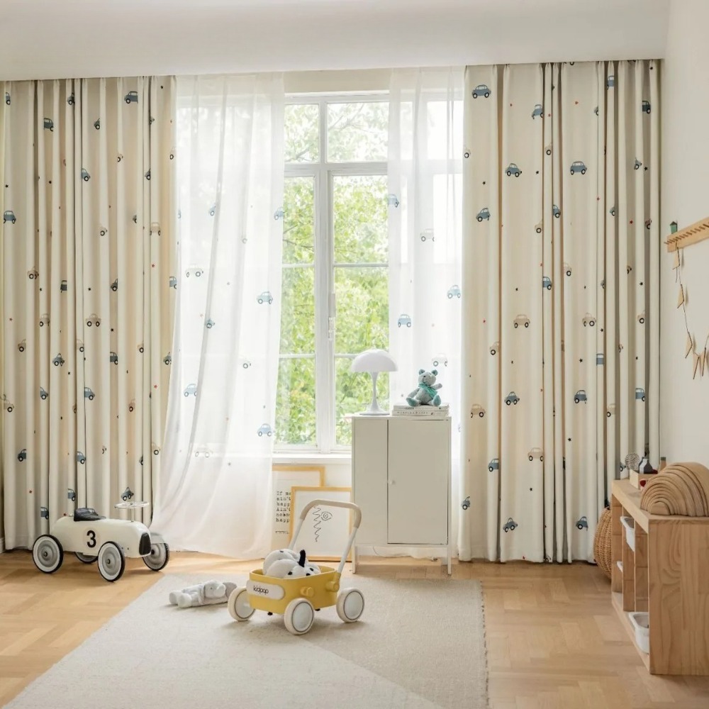 Modern Children's Room Cartoon - Baby Nursery Curtains ulasan dan harga
