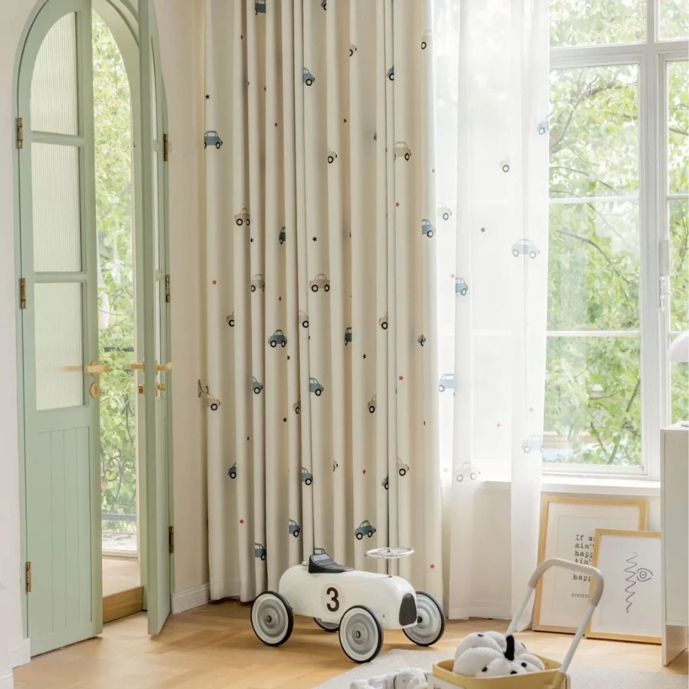 Modern Children's Room Cartoon - Baby Nursery Curtains ulasan dan harga