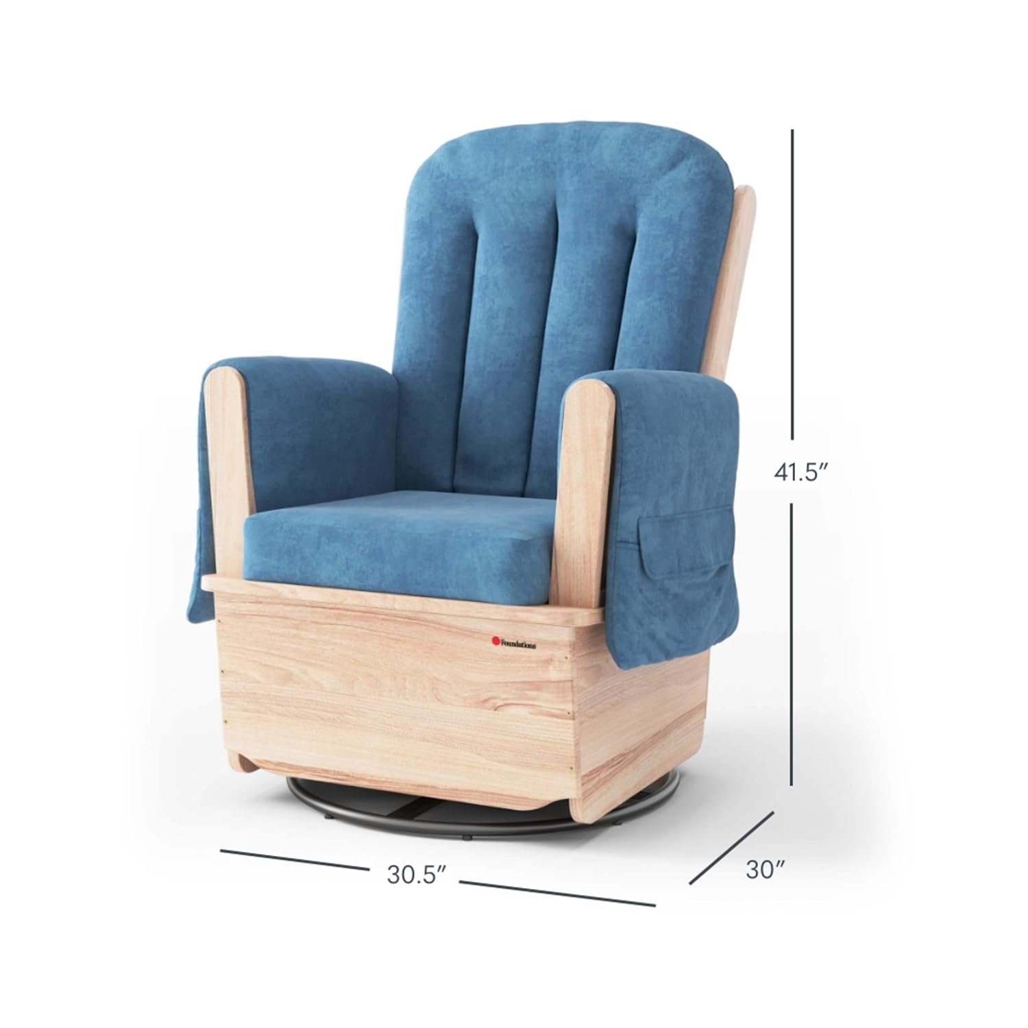 Glider Rocker with Steel Swive - Baby Nursery Glider Chair ulasan dan harga