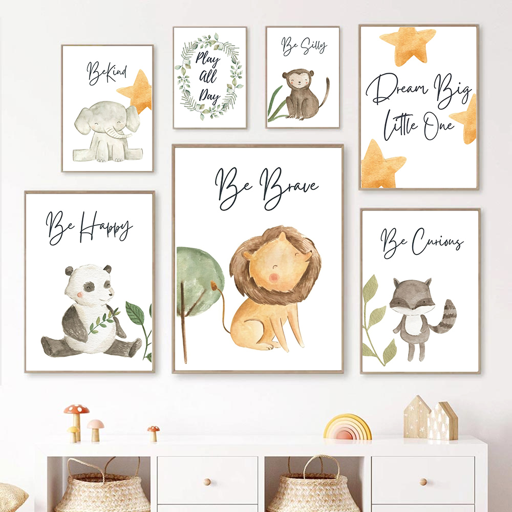 Neutral Jungle Nursery Wall Ar - Baby Nursery Neutral ulasan dan harga