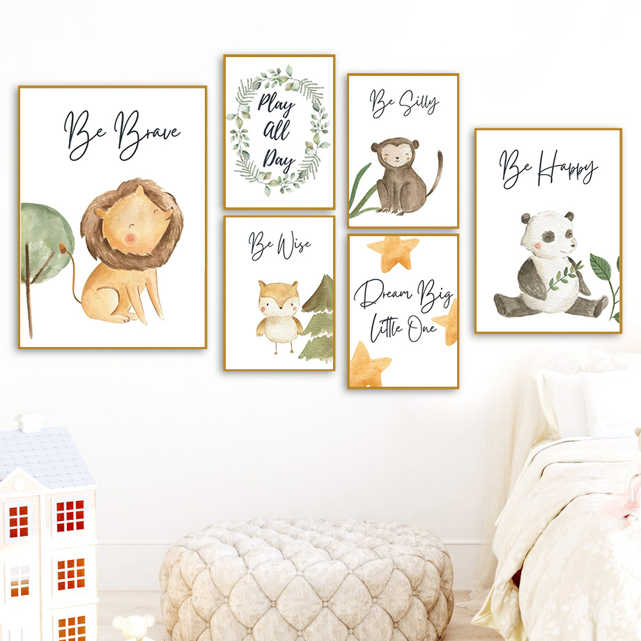Neutral Jungle Nursery Wall Ar - Baby Nursery Neutral ulasan dan harga