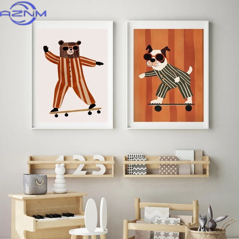 Funny Animals Rabbit Dog Cat S - Baby Nursery Neutral ulasan dan harga