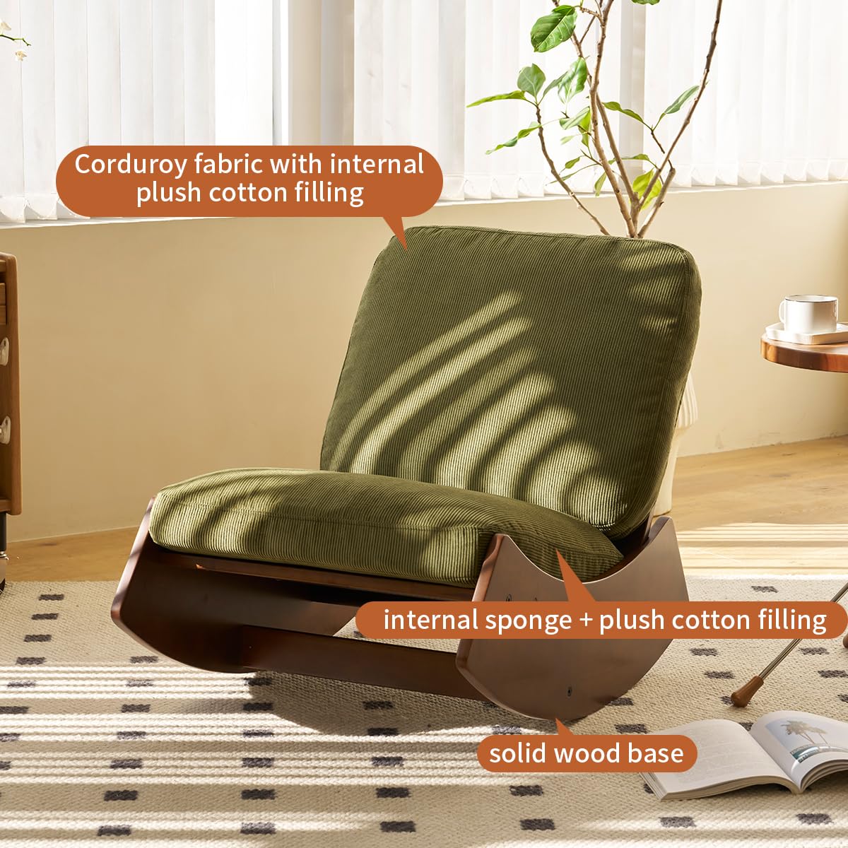 Upholstered Glider Rocking Cha - Baby Nursery Glider Chair ulasan dan harga