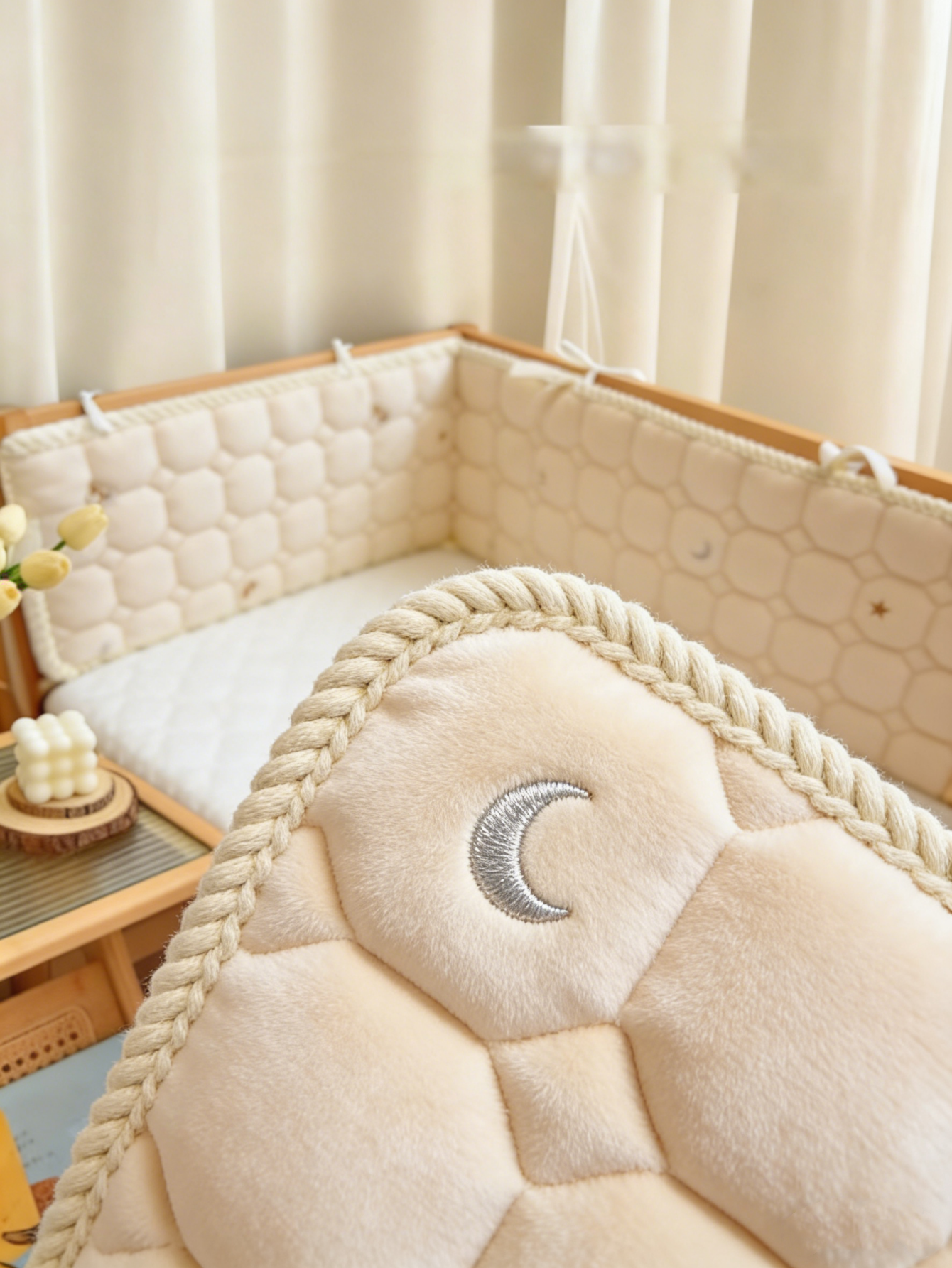 Baby Crib Bumper Pure Cotton C - Baby Nursery Glider ulasan dan harga