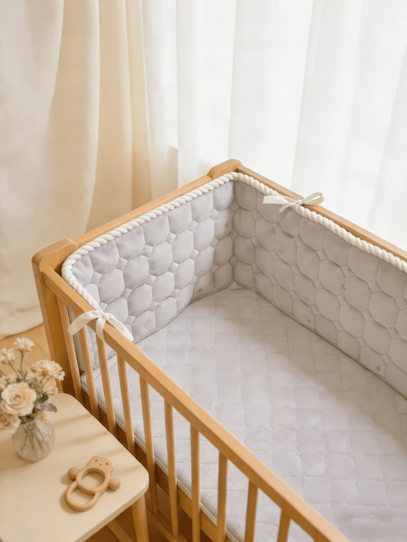 Baby Crib Bumper Pure Cotton C - Baby Nursery Glider ulasan dan harga