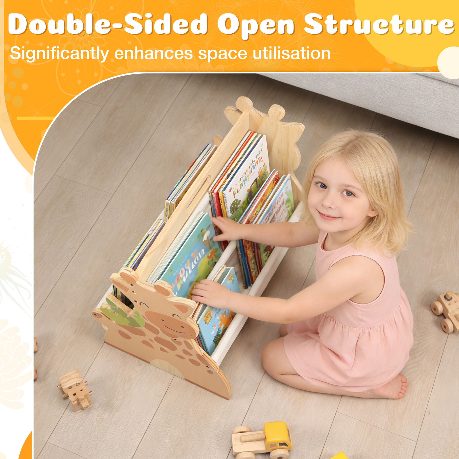 2 Tier Baby Bookshelf Double S - Baby Nursery Bookcase ulasan dan harga