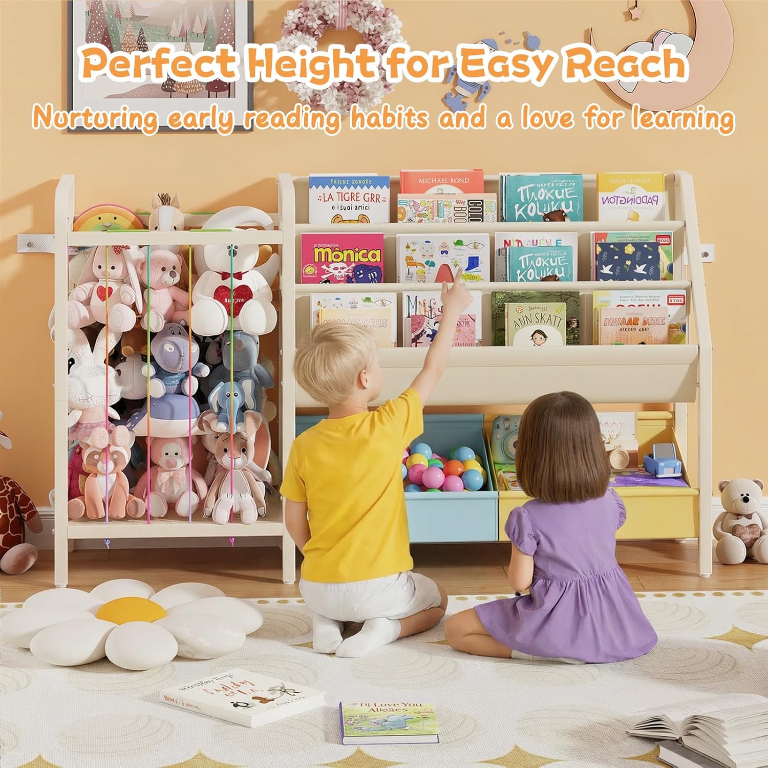 B5 Kids Bookshelf and Toy Stor - Baby Nursery Bookcase ulasan dan harga
