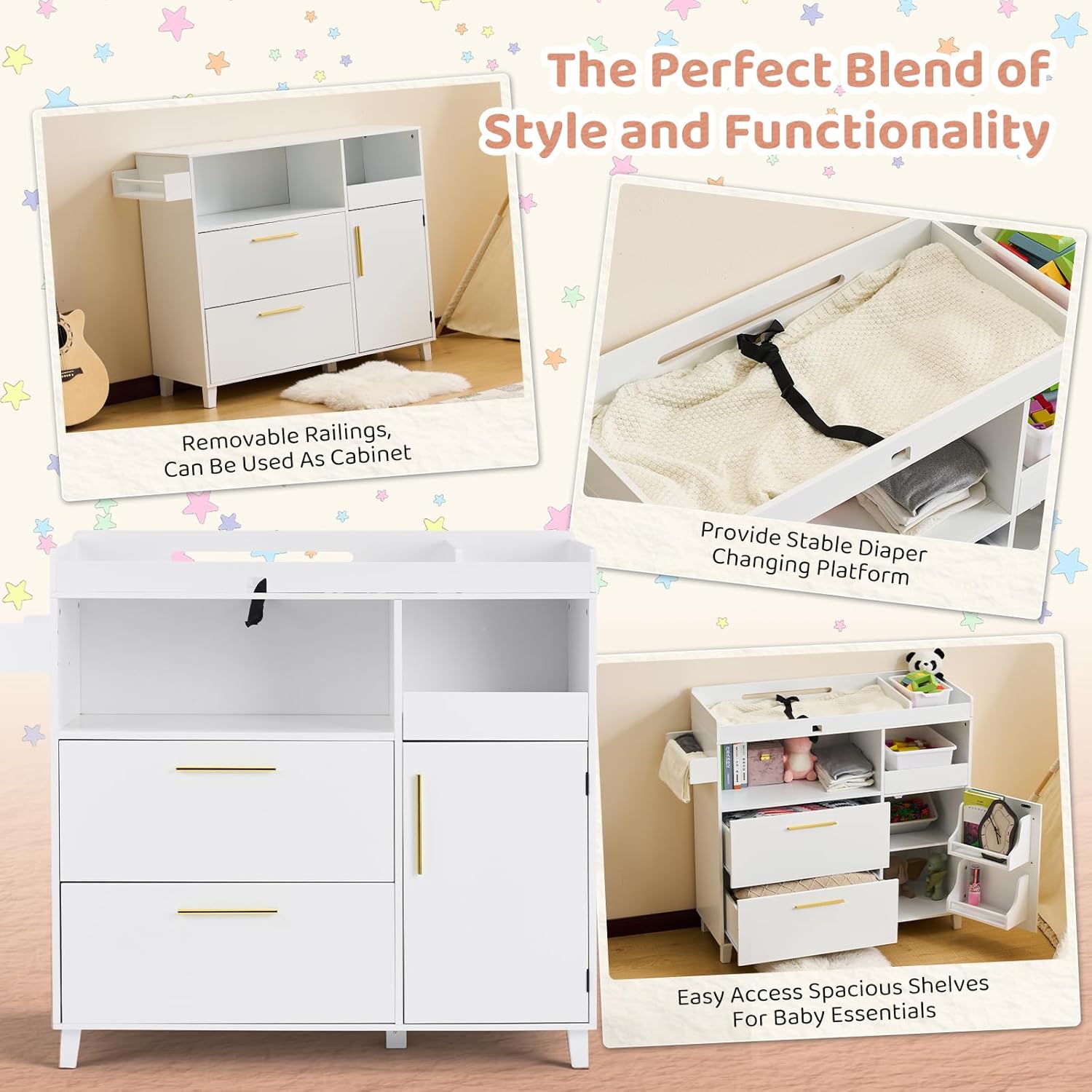 Nursery Dresser with Changing  - Baby Nursery Nurse ulasan dan harga