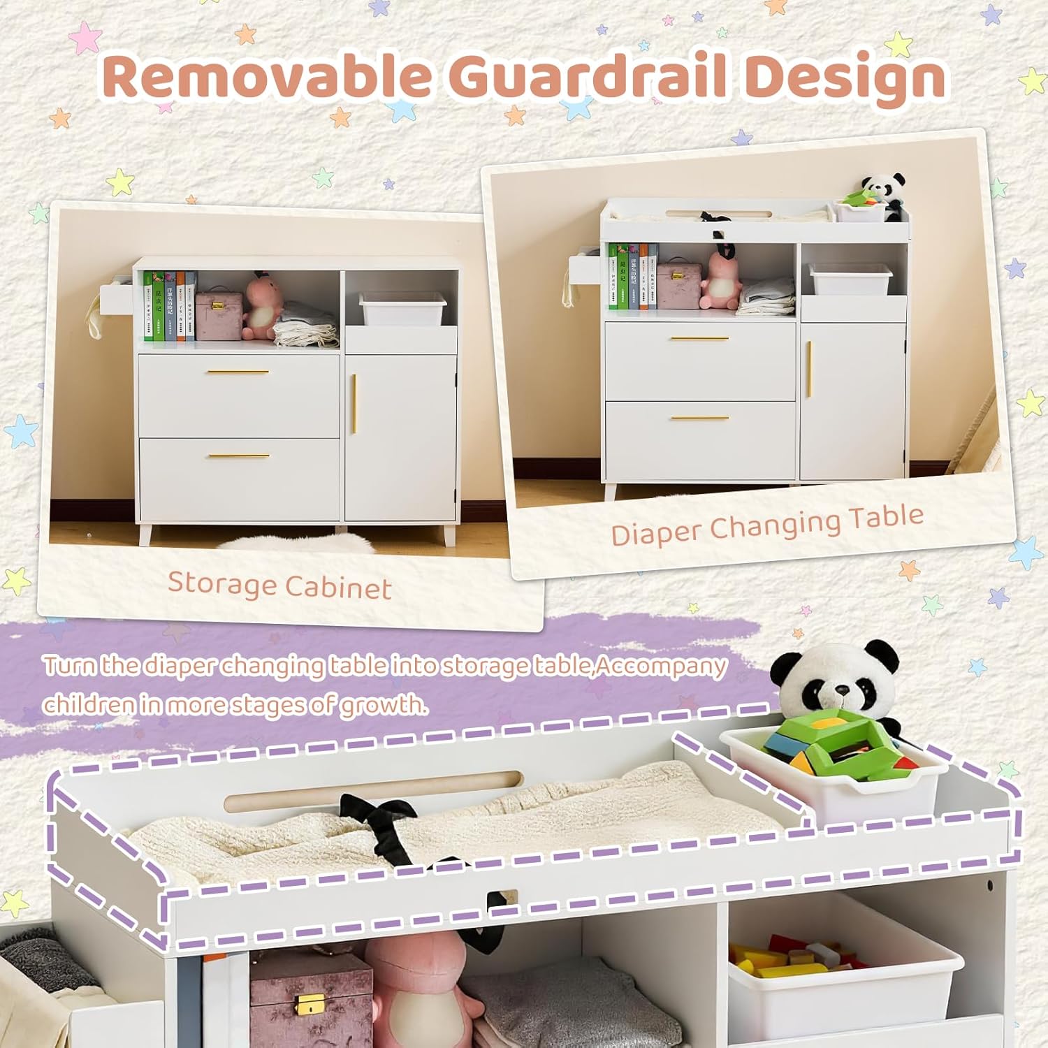 Nursery Dresser with Changing  - Baby Nursery Nurse ulasan dan harga